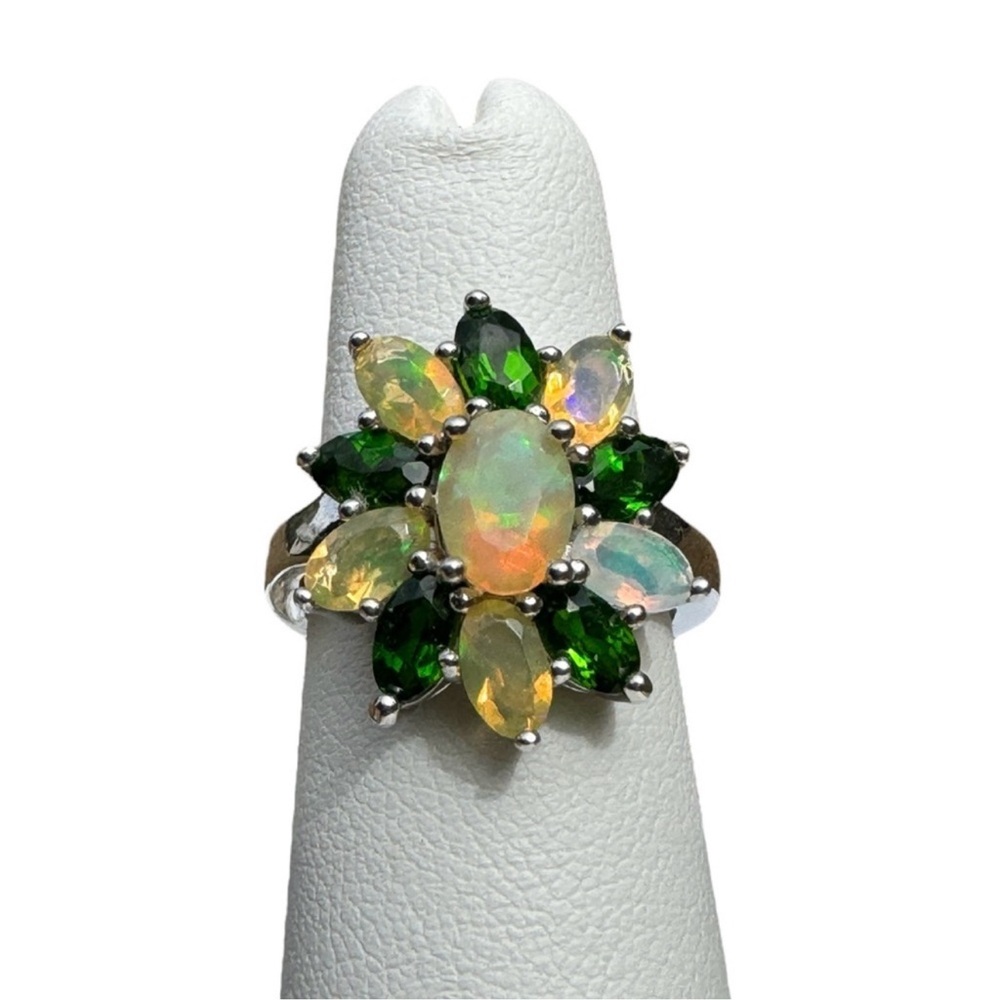 Vintage opal ring 925 silver